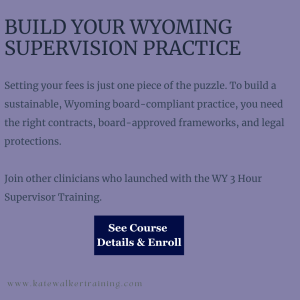 DCQS Clinical Supervision course for Wyoming